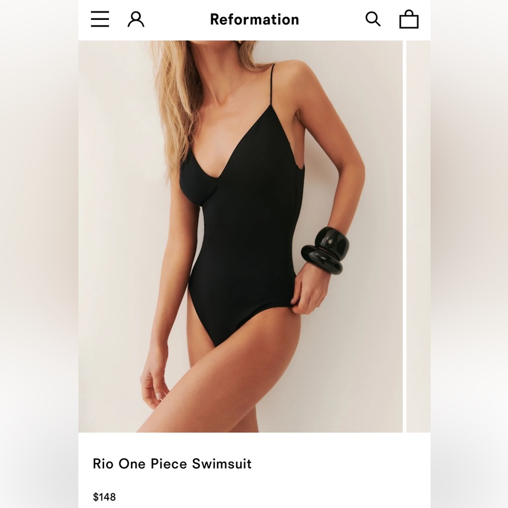 Reformation Rio one piece low back swimsuit